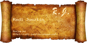 Redl Jusztin névjegykártya